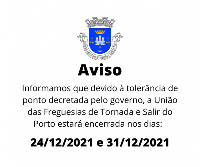 Aviso -  toler&acirc;ncia de ponto
