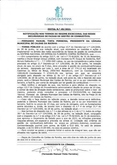 Redes Secund&aacute;rias de Faixas de Gest&atilde;o de Combust&iacute;veis 